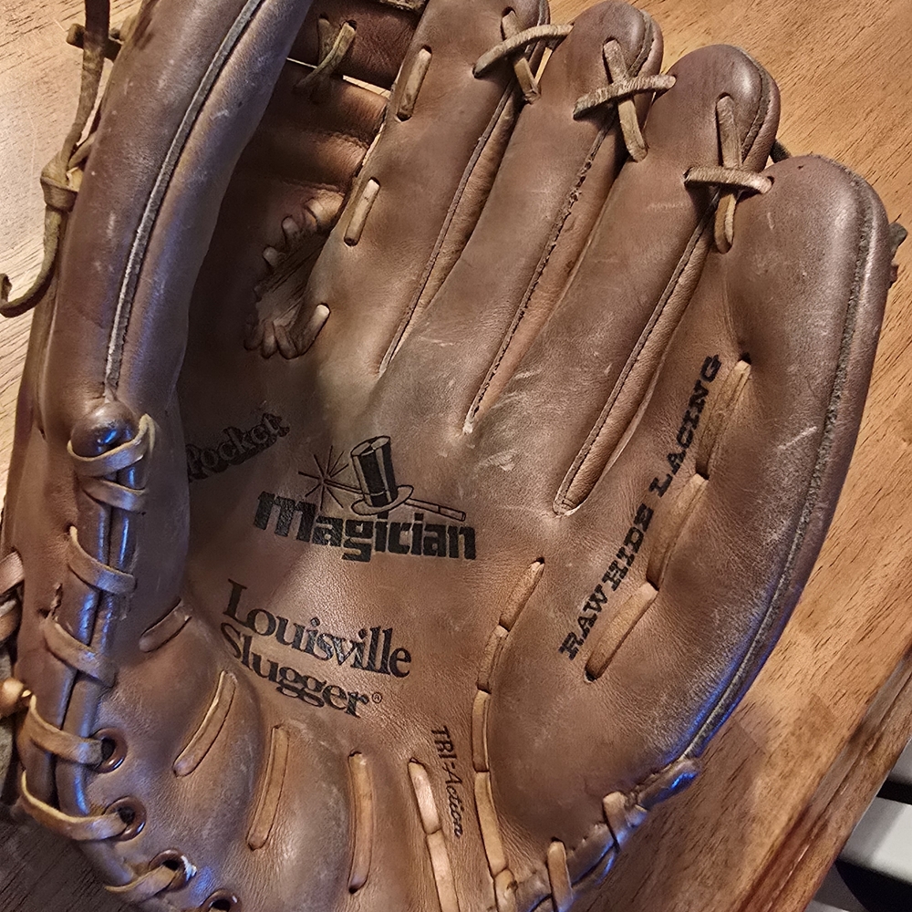 Rawhide Laced Brown Baseball Glove